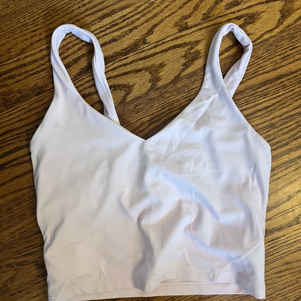 Lululemon White Sports Bra V-Neck